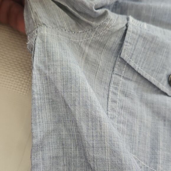 Club Monaco Women's Button-Down Long Sleeves Cotton Shirt XS Blue - Picture 12 of 16